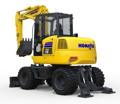 bauma 2025: Komatsu presenta il nuovissimo midi-escavatore gommato da 7,5 tonnellate